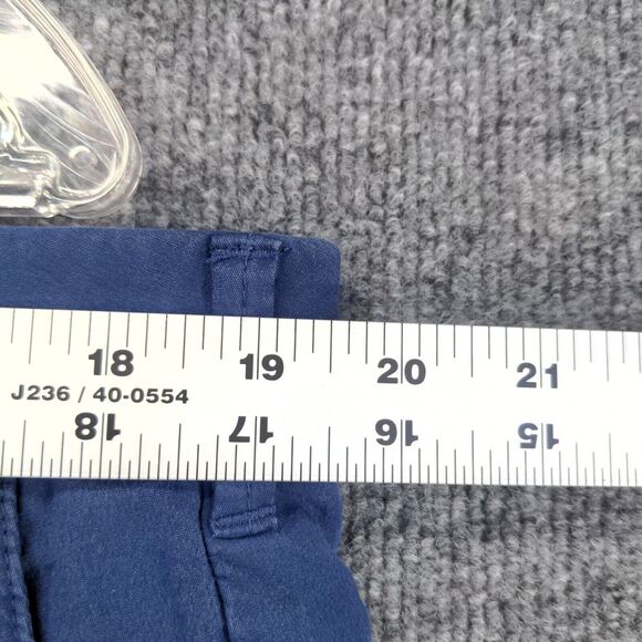 Izod Mens Chino Shorts Blue Size 38x9.5 Slash Pockets Cotton Blend - Picture 4 of 11